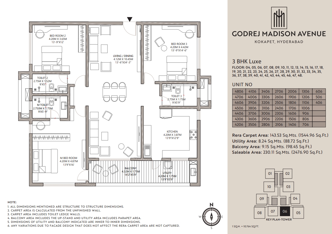 Floor plan for Godrej Madison Avenue