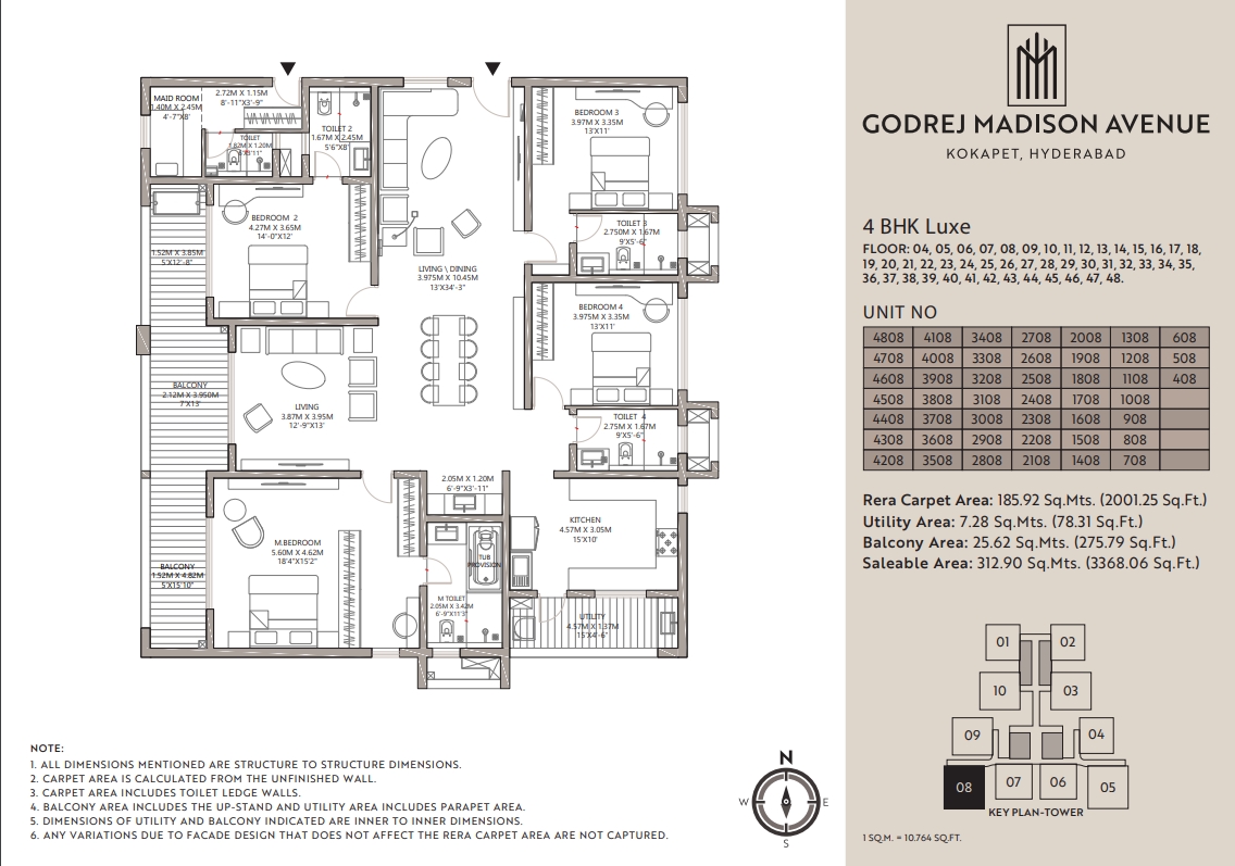 Floor plan for Godrej Madison Avenue