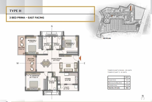 Floor plan for Prestige City Hyderabad