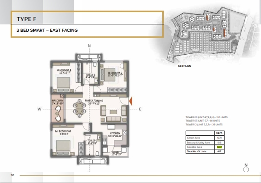 Floor plan for Prestige City Hyderabad