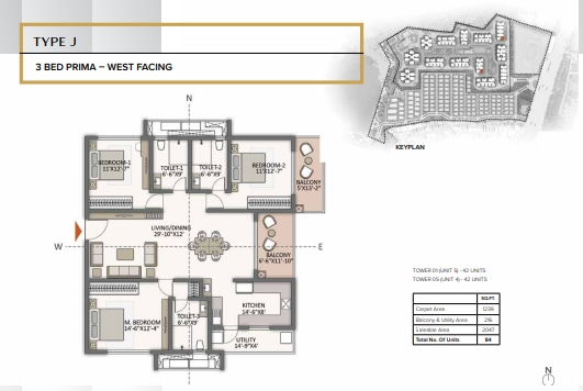 Floor plan for Prestige City Hyderabad