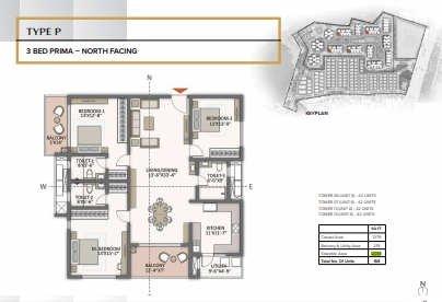 Floor plan for Prestige City Hyderabad