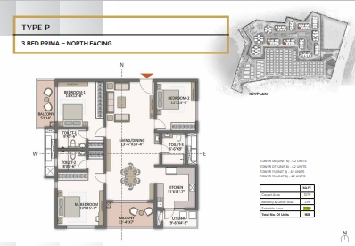 Floor plan for Prestige City Hyderabad